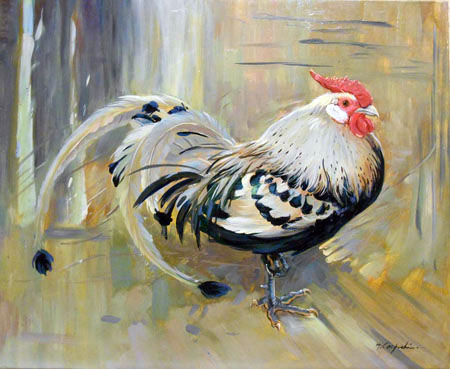 1144-T2 | 50cm x 61cm | poulet 